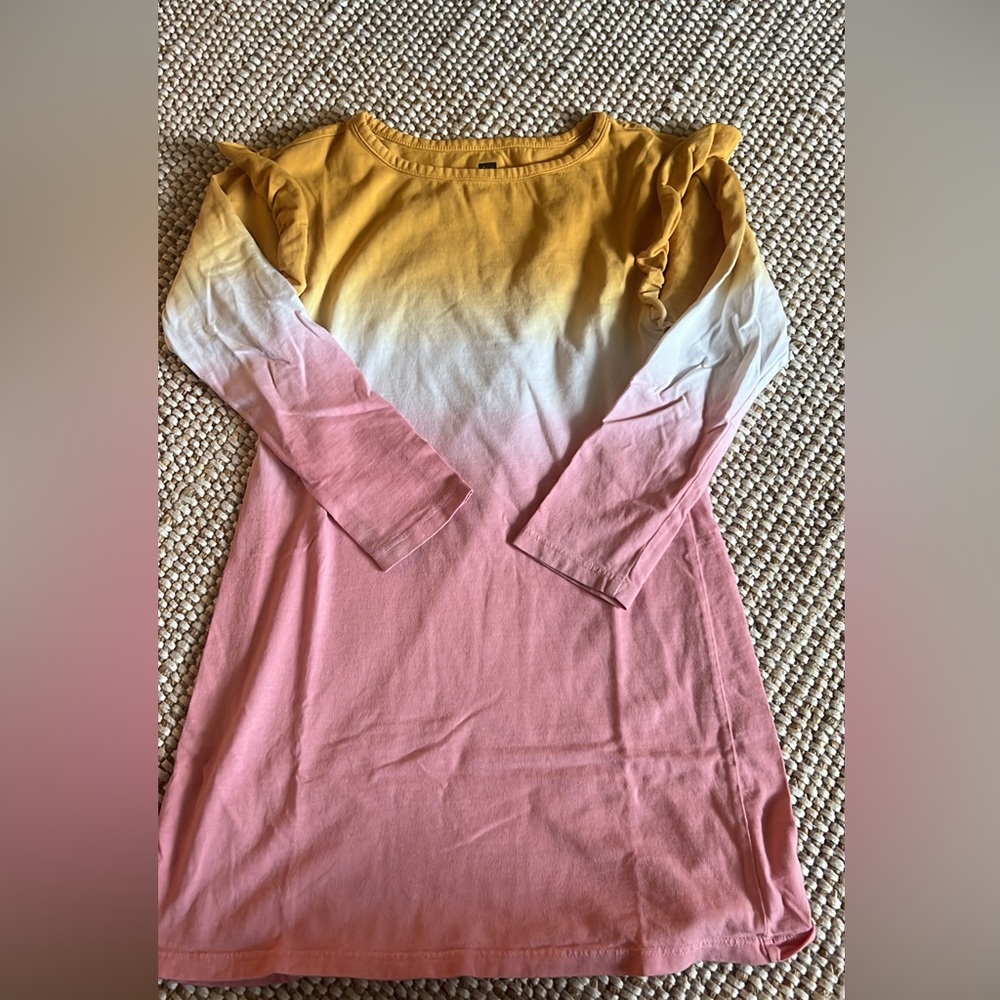 Tea Collection Ombre Long Flutter Sleeve Dress size 6